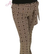 ZOSO Broek Pretty print travel Zwart Camel